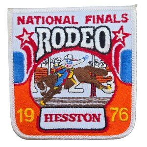 1976 National Finals Rodeo Patch NFR Saddle Bronc Western Cowboy Rodeocore